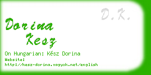 dorina kesz business card